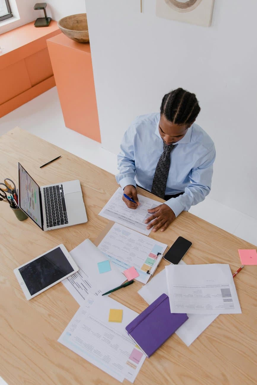 Executive documents on a table