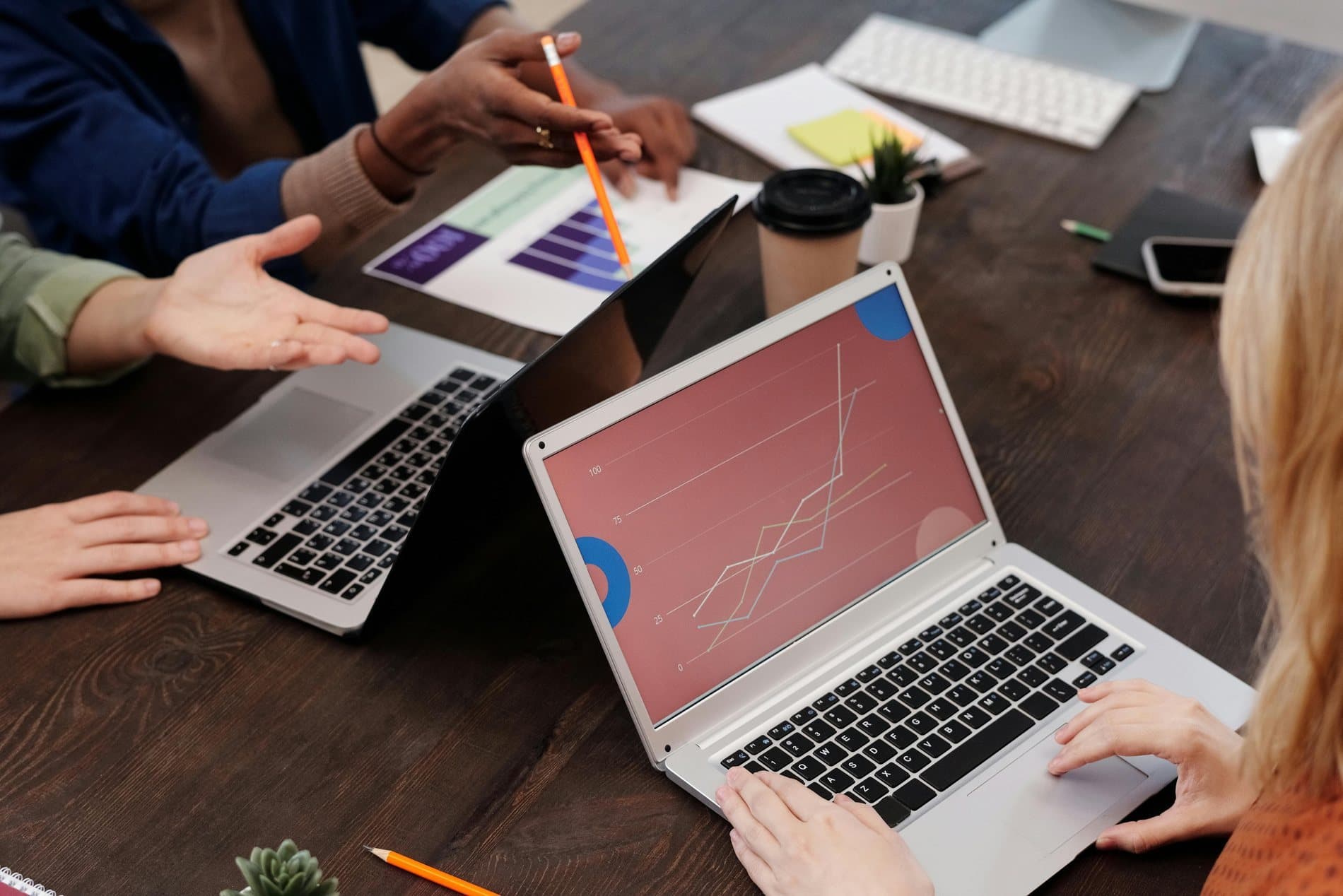 Enterprise leaders reviewing analytics